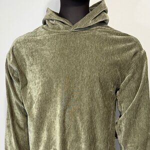 NWT Massive Luxury Edition Men’s Pullover Hoodie Green Velour Streetwear Size M